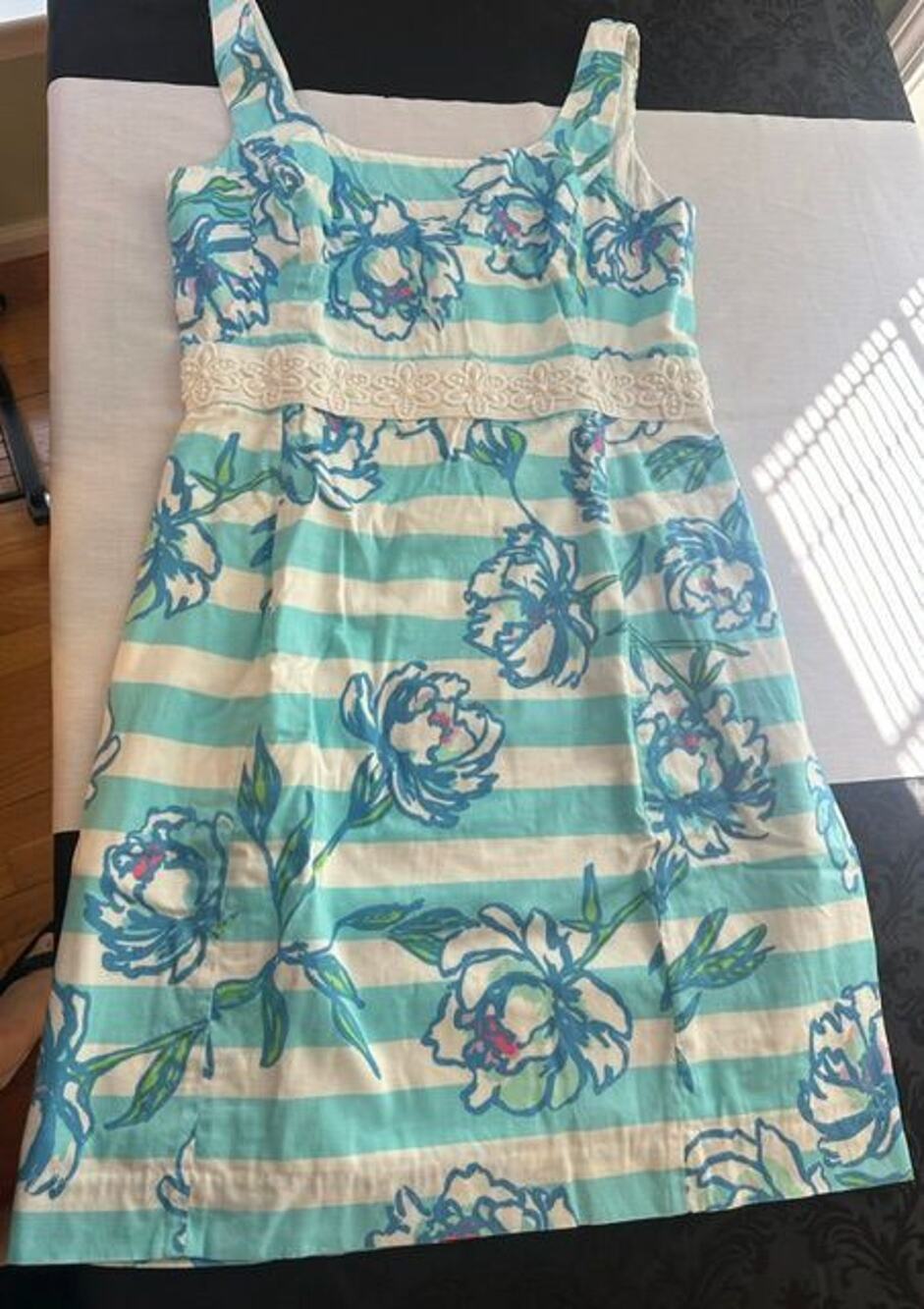 Lilly Pulitzer Shorely Blue Tossing the Line Serena Dress VGUC Size 12
